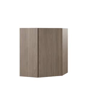 Designer Series Edgeley Assembled 24x30x12.25 in. Diagonal Wall Kitchen Cabinet in Driftwood