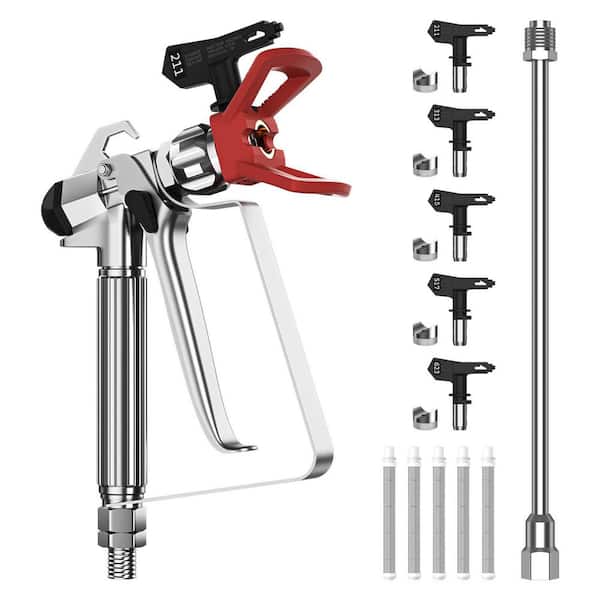 Airless Paint Sprayer 3600 PSI Spray Gun Kit with Hose, Extension Pole, Spray Tips and Filters Included