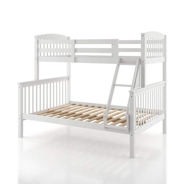 Furniture of America Cyra White Twin Over Full Modular Bunk Bed
