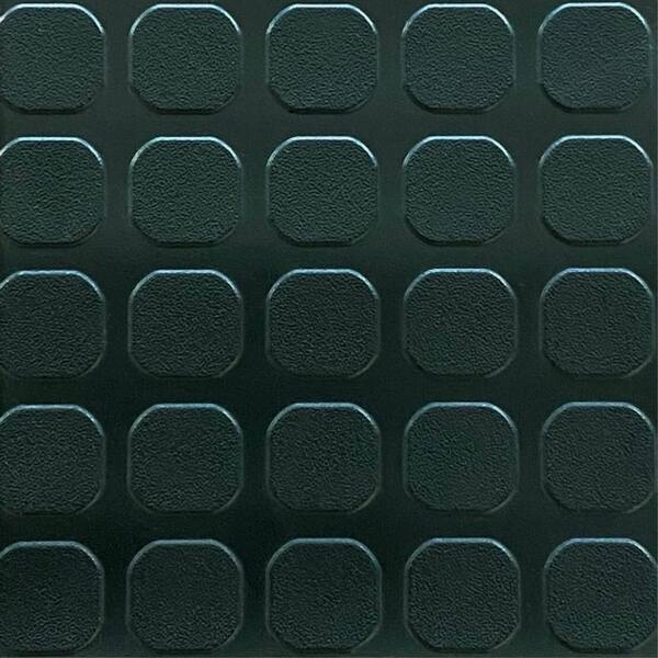 RoughTex Cubes 5 ft. W x 12 ft. L Black Commercial Grade PVC Garage Flooring Golf Cart Mat