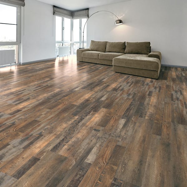 Ambient Light Brown Classic Barnwood SPC Luxury Vinyl Plank Flooring - Waterproof Rigid Core LVP