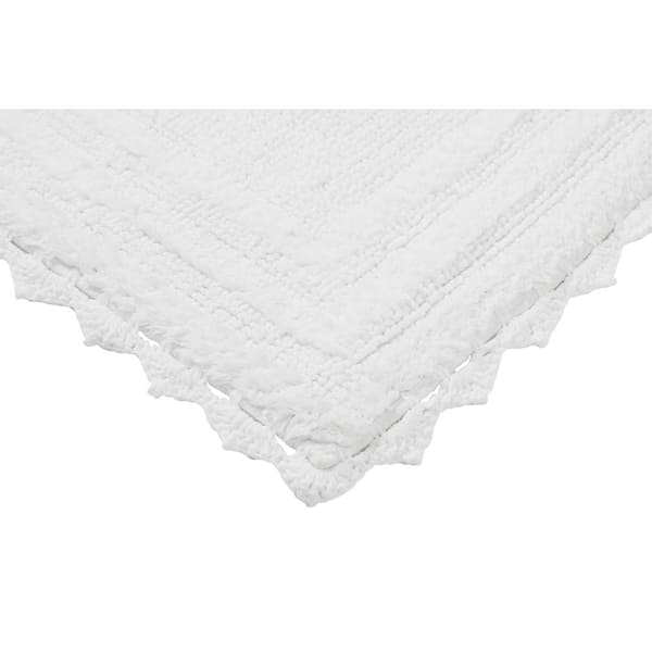 WelHome 100% Cotton Sculpted Bath Rug
