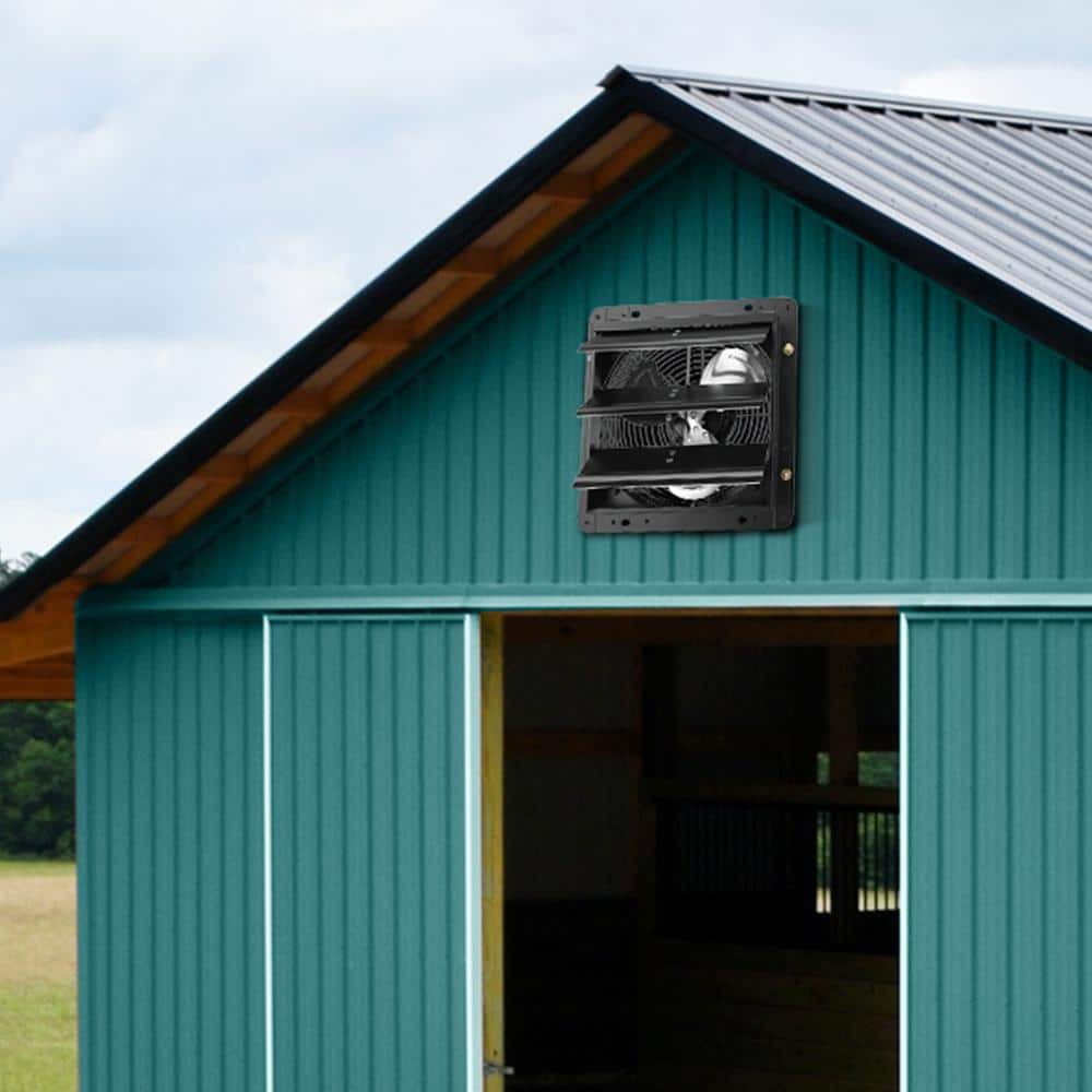 VEVOR 14'' Black Metal Wall Mount Attic Exhaust Fan