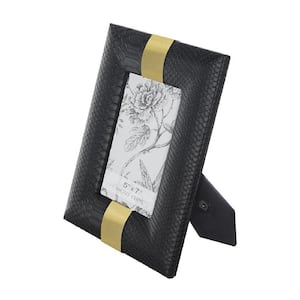 8.7 in. W. x 10.6 in. Black/Gold Picture Frame