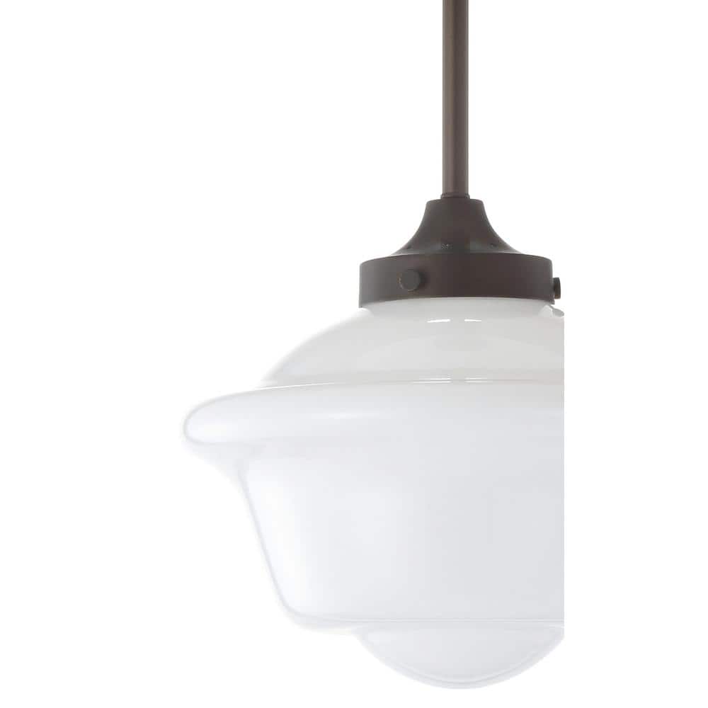 Kurtz 9.5" Oil Rubbed Bronze Adjustable Schoolhouse LED Pendant