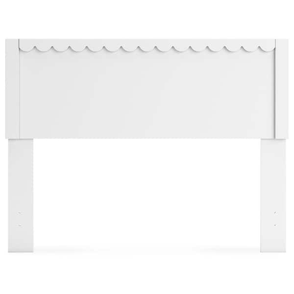 Hallityn Matte White Full Standard Headboard