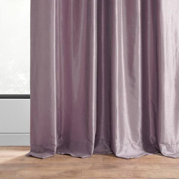 Exclusive Fabrics & Furnishings Smokey Plum Solid Rod Pocket Room