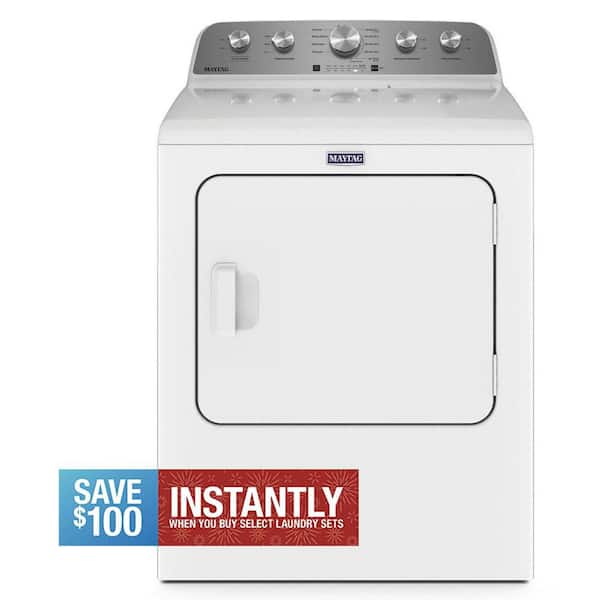 7.0 cu. ft. Vented Electric Dryer in White