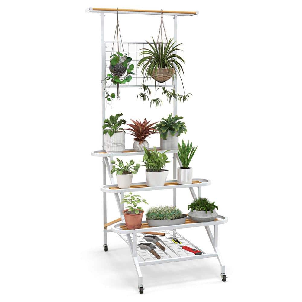 Costway 68.5 in. H x 31.5 in.W x 33.5 in. D Indoor White Metal