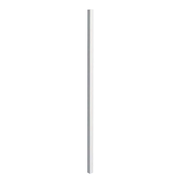 Unbranded 2 in. x 2 in. x 4.5 ft. White Metal Fence Post with Post Cap