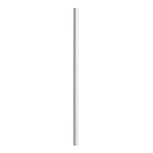 2 in. x 2 in. x 4.5 ft. White Metal Fence Post with Post Cap