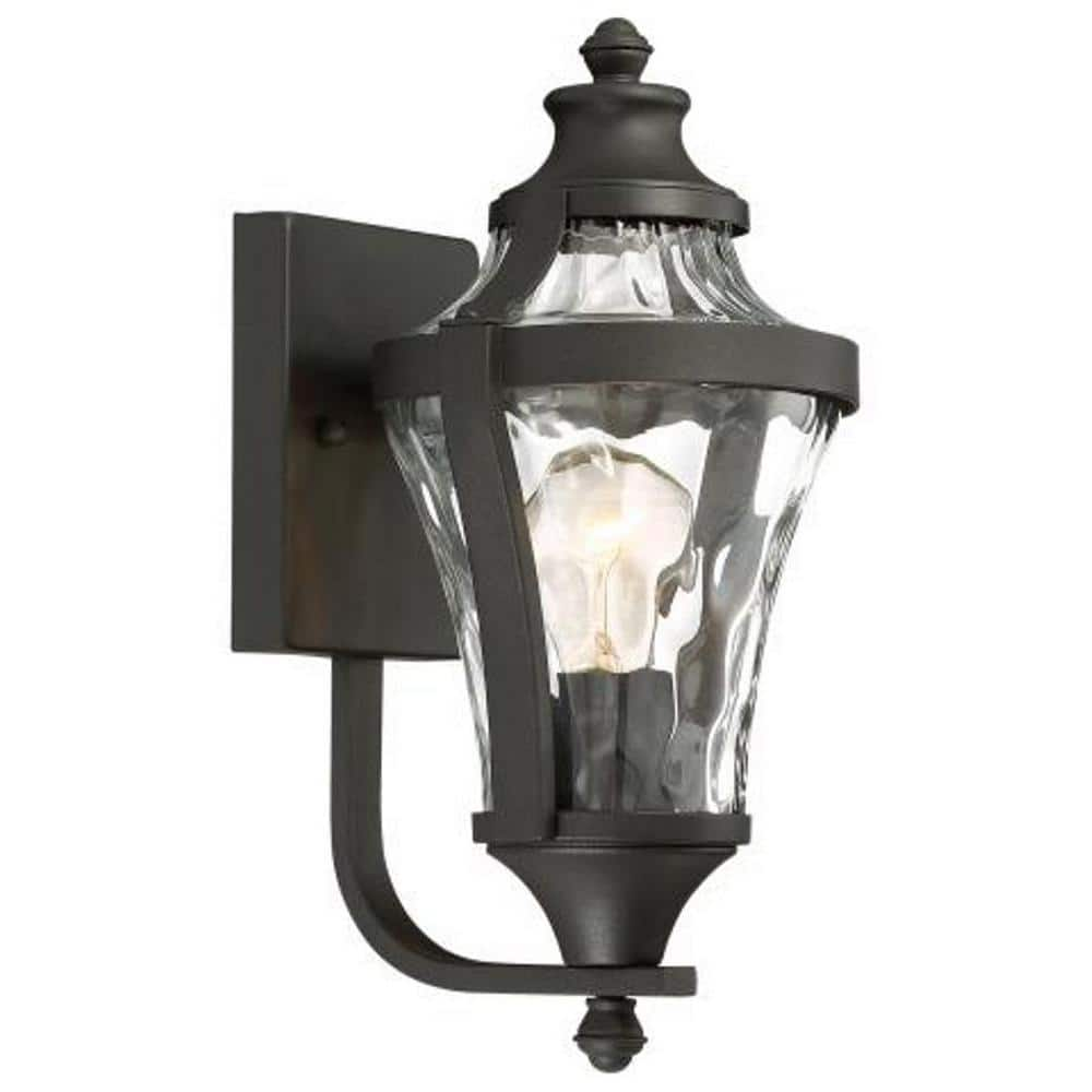 Minka Lavery Libre Collection 1-Light Black Outdoor Wall Lantern Sconce ...