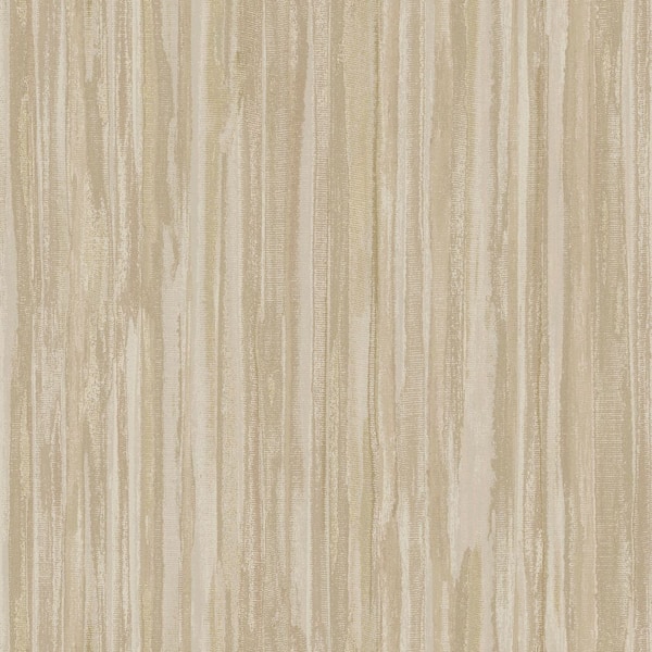 Walls Republic Taupe Striking Textured Striped Wallpaper Print Non-Woven Non-Pasted Textured Wallpaper 57 sq. ft.