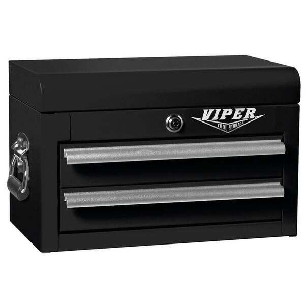 Viper Tool Storage 8 in. 2-Drawer Mini Chest, Black