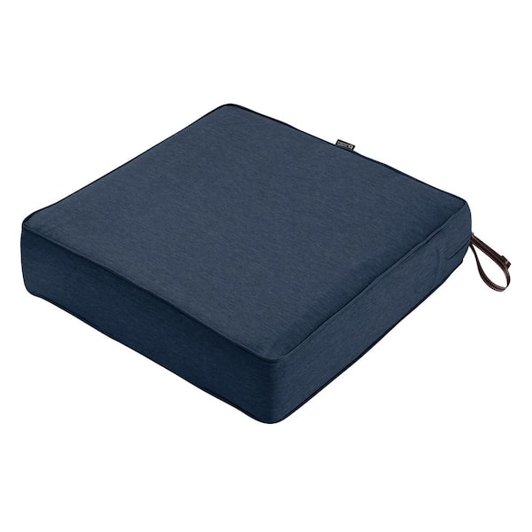 Classic Accessories Montlake Heather Indigo Blue 23 in. W x 23 in. D x 5 in. T Outdoor Lounge Chair Cushion