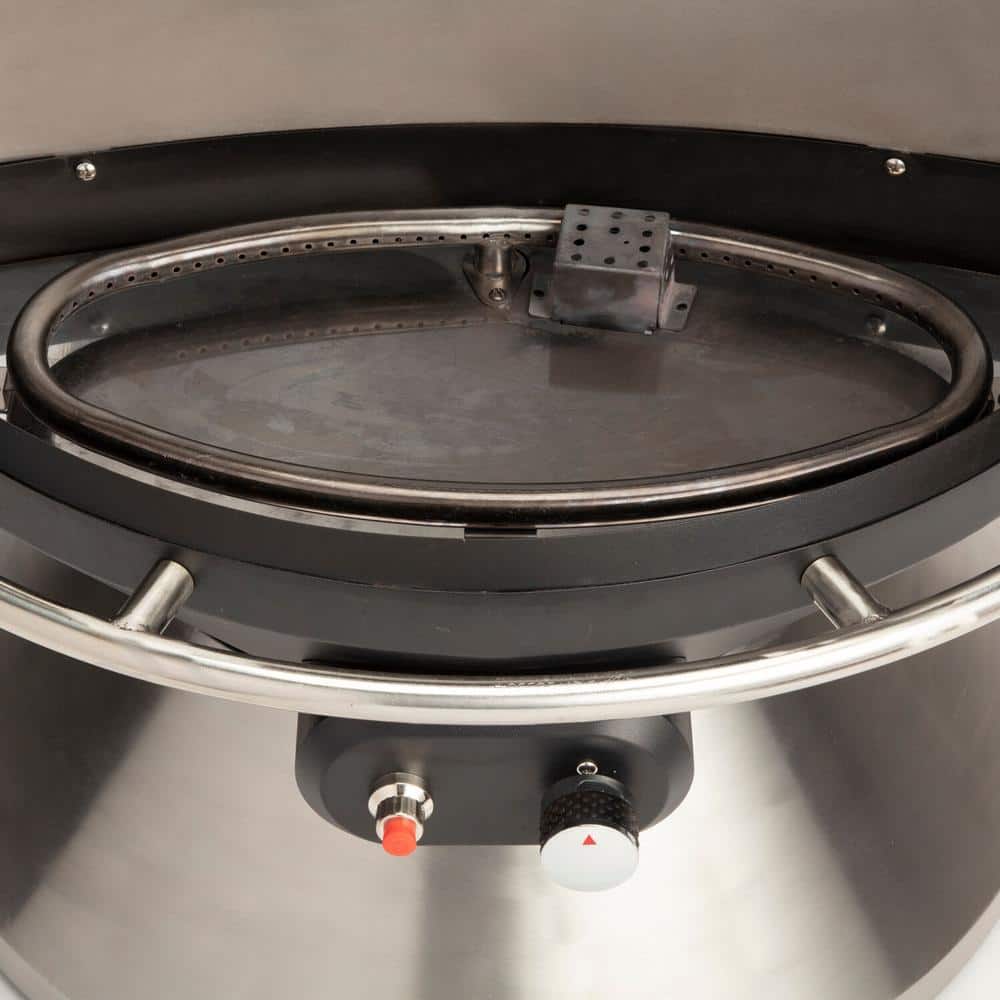 Cuisinart Black and Stainless Steel Chimenea Propane Fire Pit