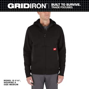 Men's Large Black GRIDIRON Full-Zip Hoodie