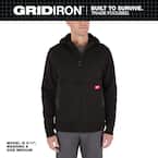 Milwaukee Men's Medium Black GRIDIRON Full-Zip Hoodie M250B-M
