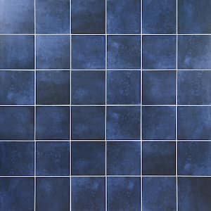 Elizabeth Sutton Cameo Blue 7.87 in. x 7.87 in. Matte Porcelain Floor and Wall Tile (10.76 sq. ft./Case)