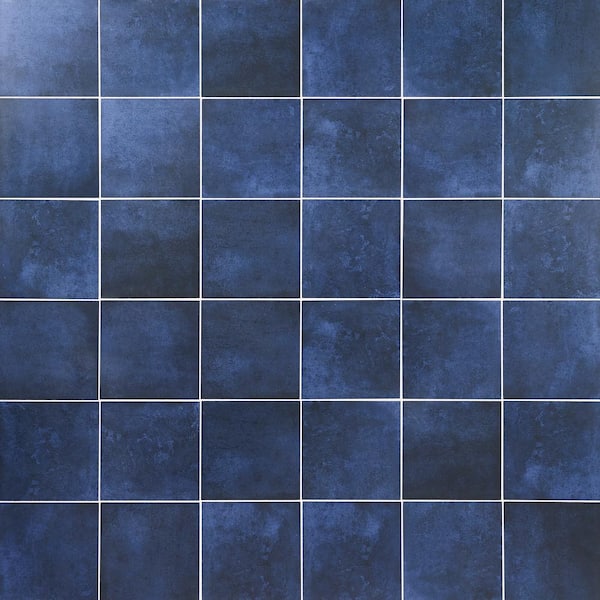 Ivy Hill Tile Elizabeth Sutton Cameo Blue 7.87 in. x 7.87 in. Matte Porcelain Floor and Wall Tile (10.76 sq. ft./Case)