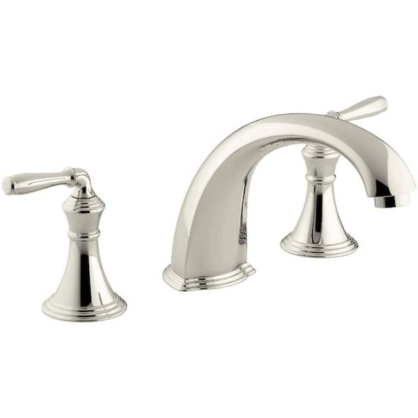 KOHLER Devonshire 2-Handle Deck and Rim-Mount Roman Tub Faucet Trim Kit in Vibrant Brushed Nickel (Valve Not Included)