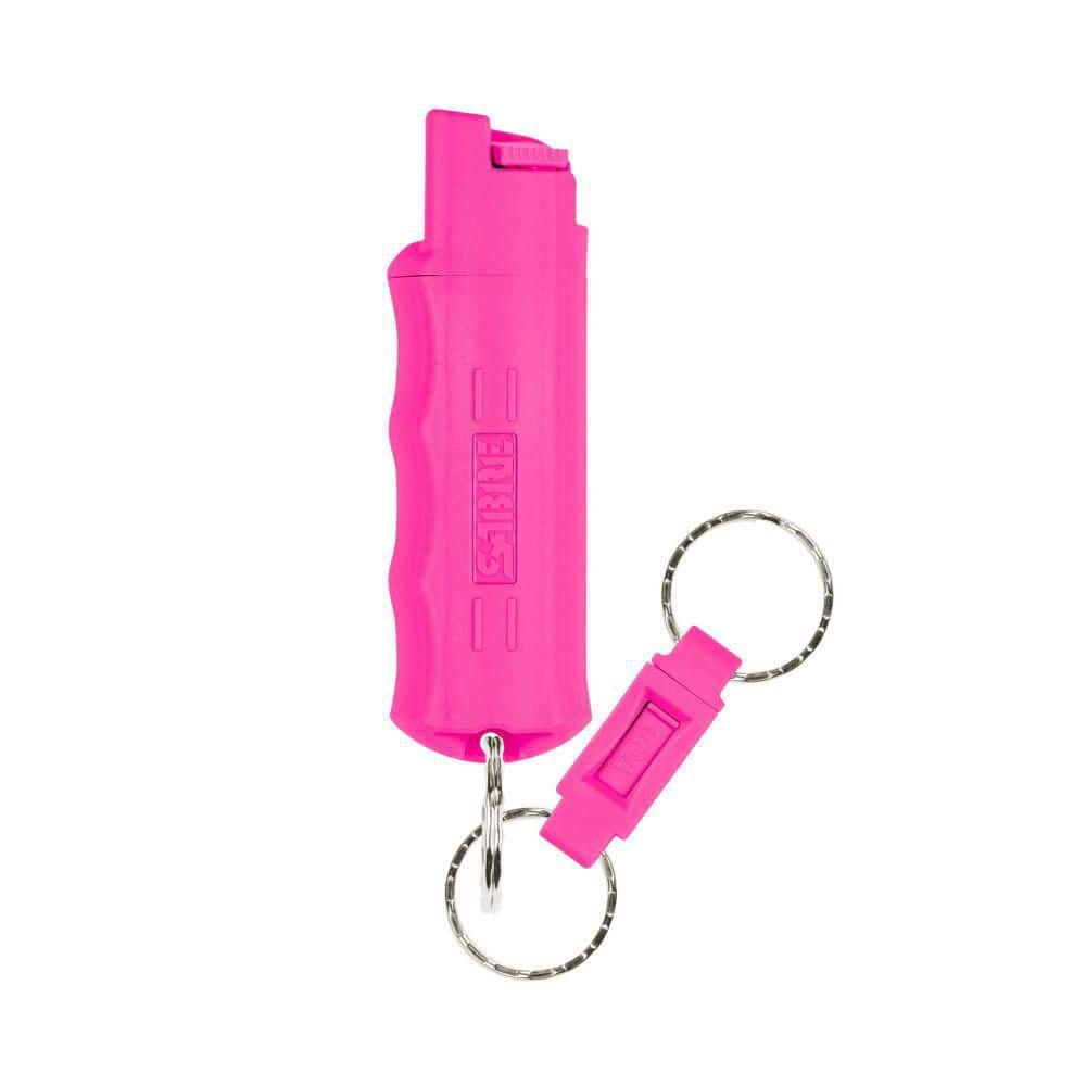 Pink Key Case Pepper Spray with Quick Release