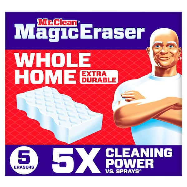 Magic Eraser Whole Home Extra Durable 2.2 in. Multi-Purpose Scrubbing Pad Cleaning Sponge(5-Count)