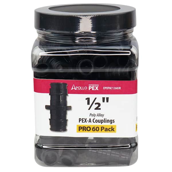 1/2 in. Poly-Alloy PEX-A Expansion Barb Coupling Jar (60-Pack)