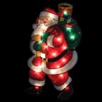 17.75 in. Lighted Santa Claus Christmas Window Silhouette