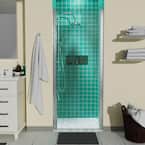 30-31 in. W x 72 in. H Pivot Frameless Shower Door in Chorme Finish with Clear Glass