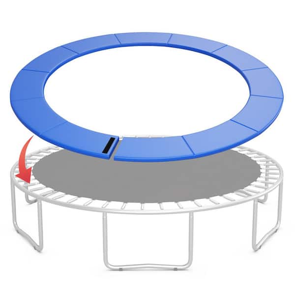 12 ft. Trampoline Spring Cover w/Split Design Waterproof Surface EPE Foam Padding Blue