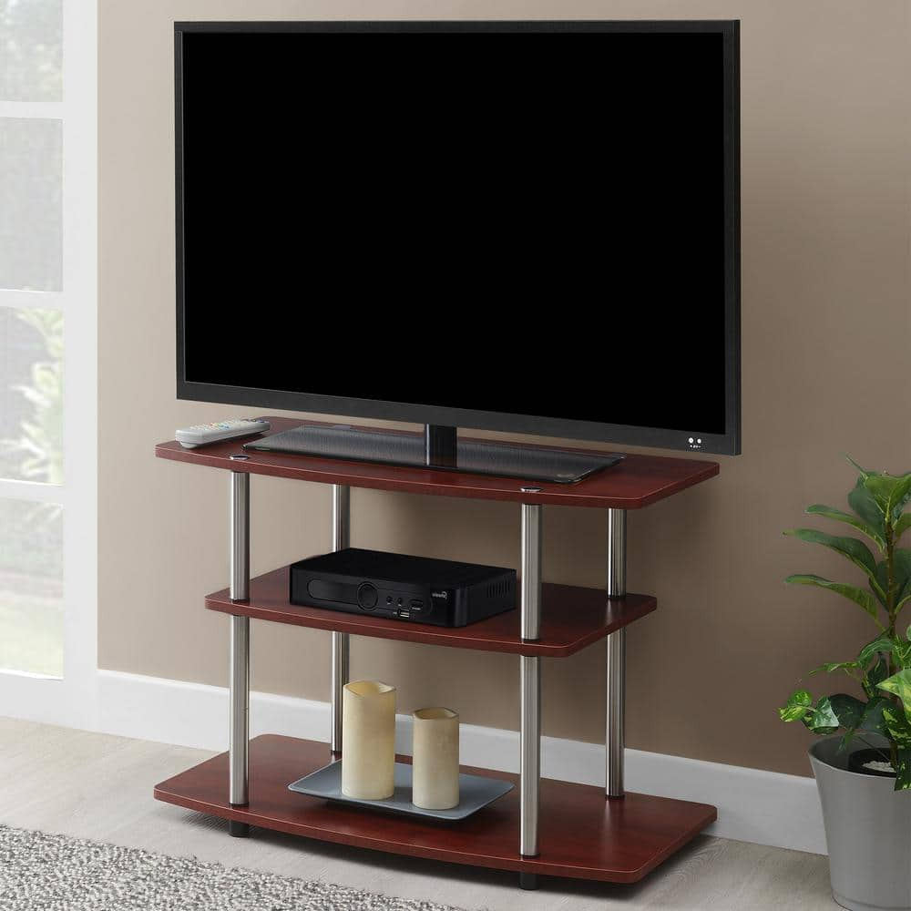 TV Stand offers Holds 50Lb With Cherry Colored