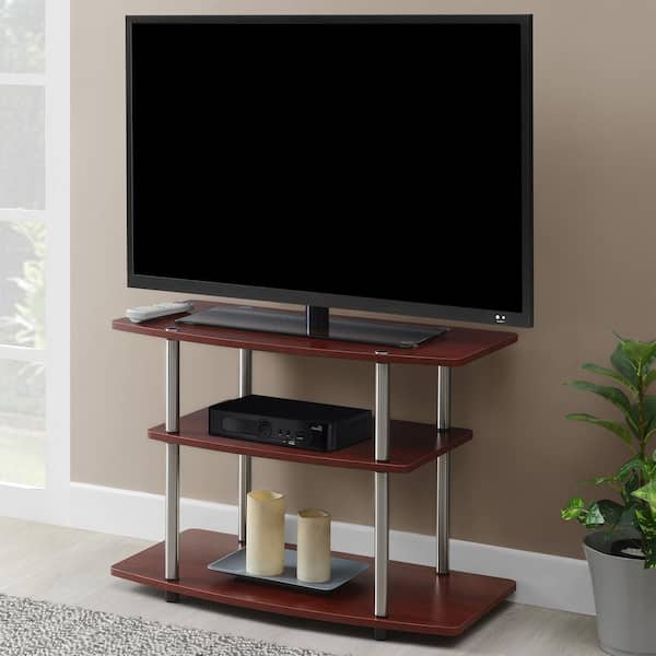 Convenience Concepts Designs2Go 31.5 in. Cherry Particle Board TV Stand Fits TVs Up to 37 in.