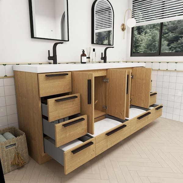 BV Better Vanity Carla 71 in. W x 20 in. D x 35 in. H Double Sink