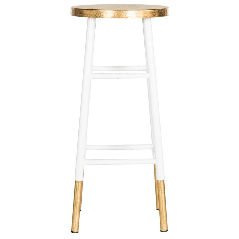 gold white bar stools