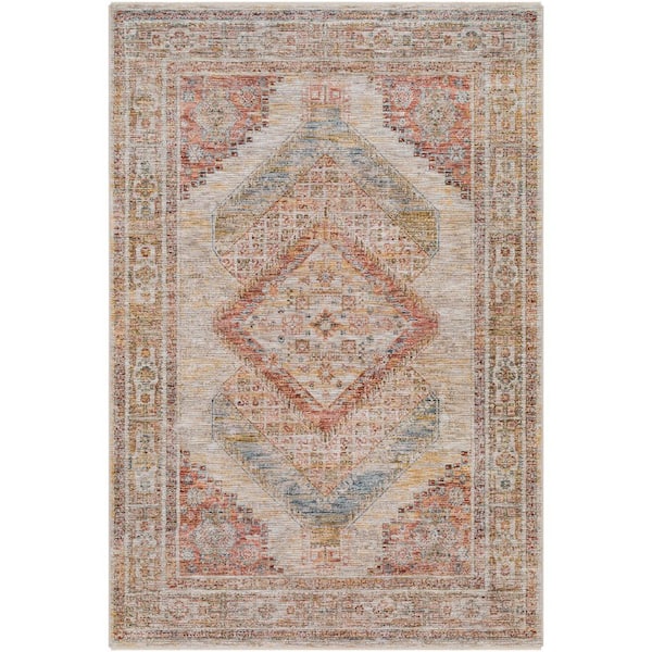 Naila Tan Traditional Medallion 5 ft. x 7 ft. 5 in. Area Rug