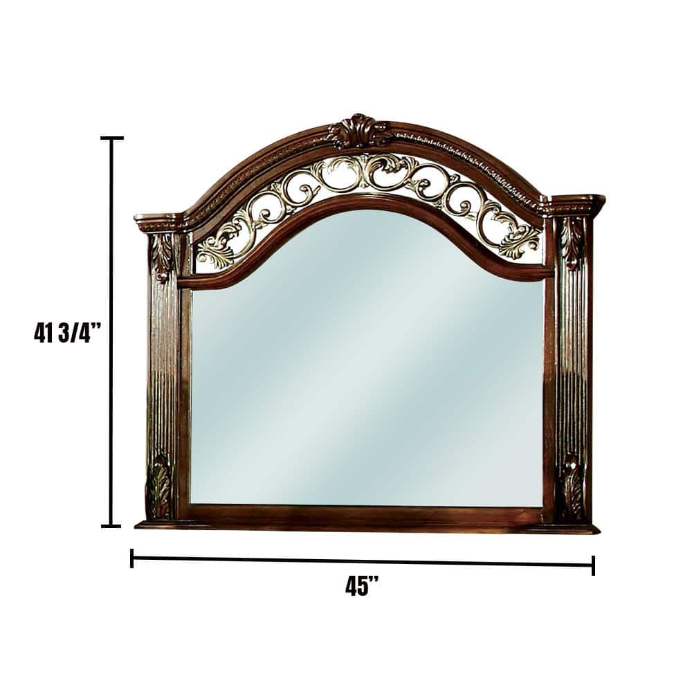 Arthur Traditional Brown Cherry Wood Framed Mirror