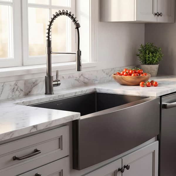 Glacier Bay 36 in. Farmhouse/Apron-Front Single Bowl 18 Gauge