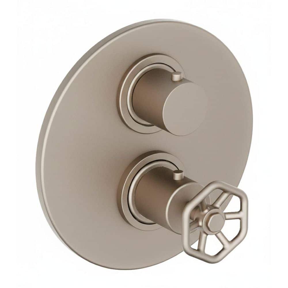 Lucia 2-Handle Thermostatic Valve with Volume Control Trim Kit in Brushed Nickel (Valve Not Included) price history on PriceWatchPro