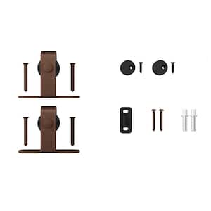 Oil Rubbed Bronze Top Mount Additional Rollers for Mini Sliding Furniture Barn Doors