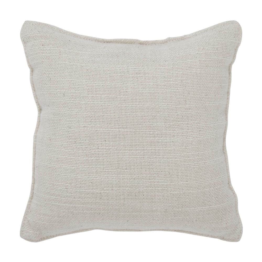 Natural Creme Cotton Square HOME Throw Pillow 6x6