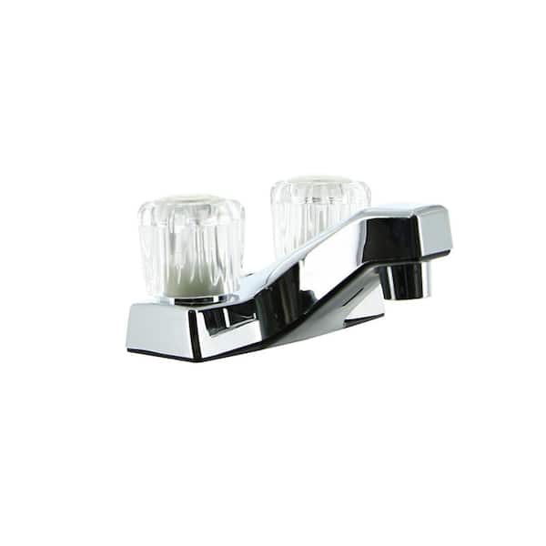Road & Home 4 in. Chrome Center Set Non-Metallic Bathroom Faucet