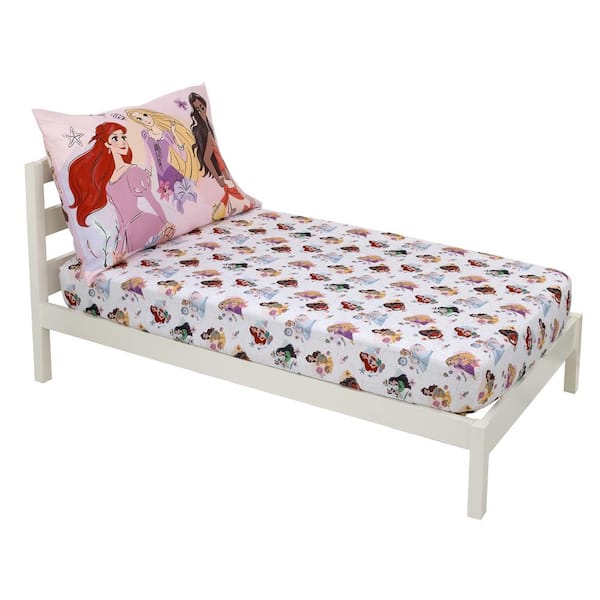 Disney Princess Garden Bold and Free Twin/Full Reversible Comforter with Cinderella Belle & Rapunzel 