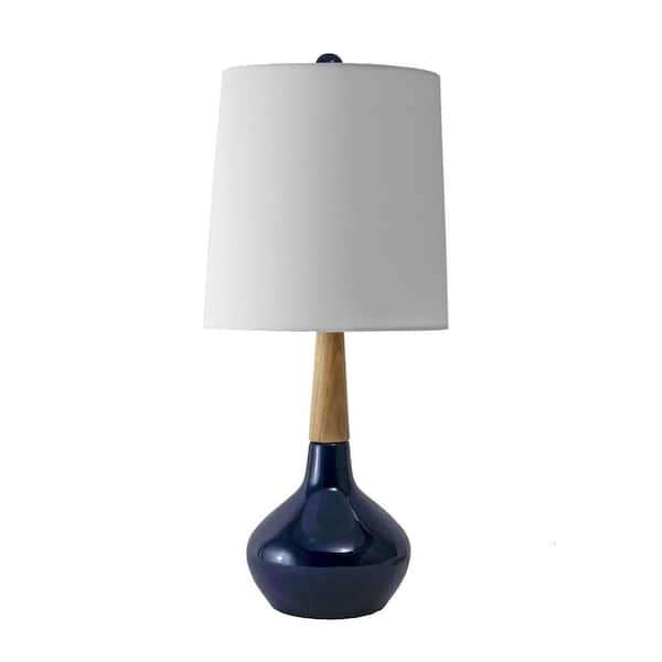 nuLOOM Castine 25 in. Navy Contemporary Table Lamp with Shade
