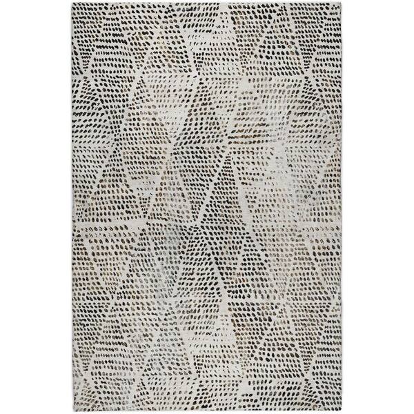 Dream Shag Premium Machine Washable Abstract ADS591 Ivory 10 ft. x 14 ft. Area Rug