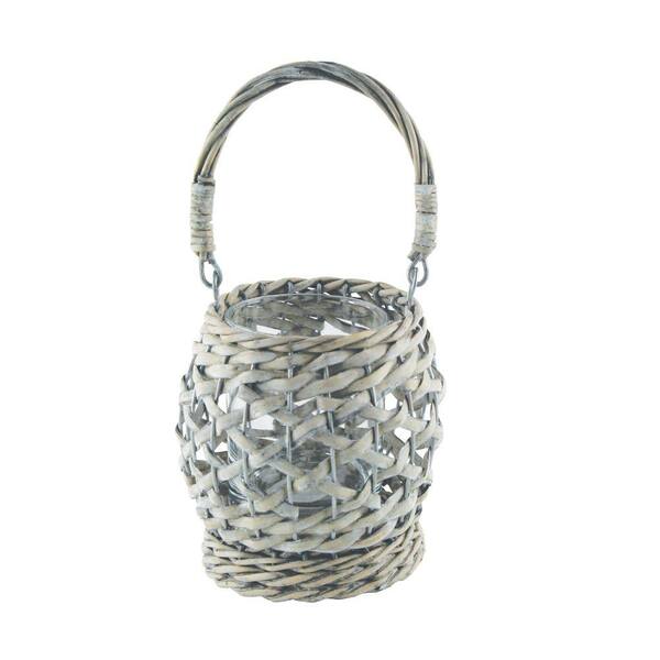 Syndicate 5 in. Willow Lantern with 3 in. x 4 in. Glass Cylinder