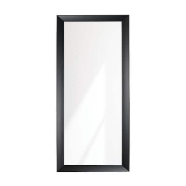 BrandtWorks 32 in. W x 71 in. H Modern Gallery Black Wall Mirror
