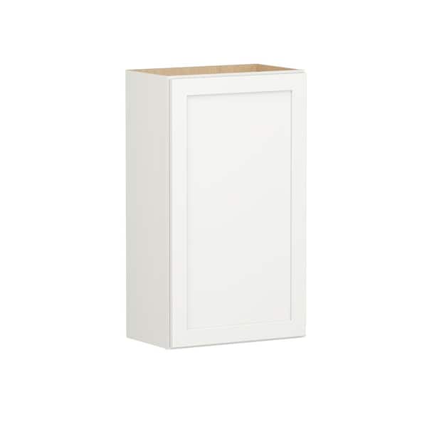 Shaker Full Overlay 21 in. W x 12 in. D x 36 in. H Plywood Assembled Wall Kitchen Cabinet in Linen White
