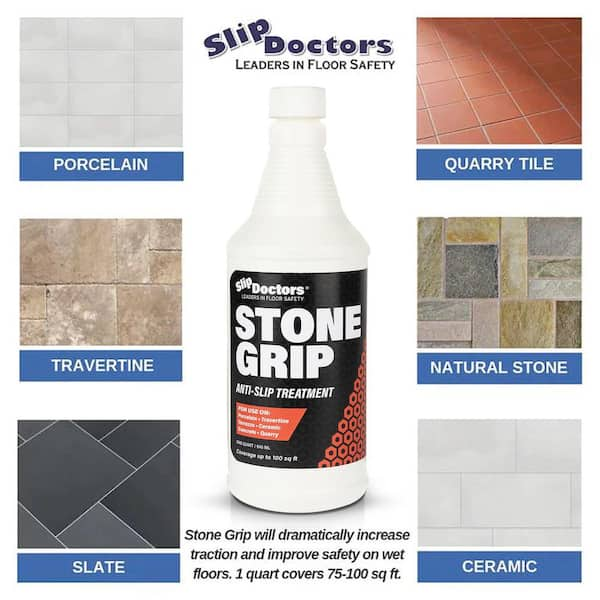 Stone Grip, Non-Slip Tile Treatment Porcelain, Ceramic & Stone Floors.