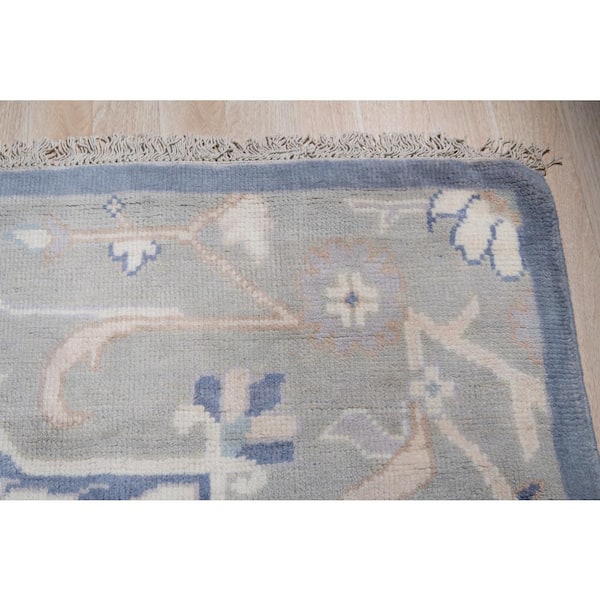 Ivory 10 ft. x 14 ft. Hand-Knotted Wool Classic Heriz Design Area Rug